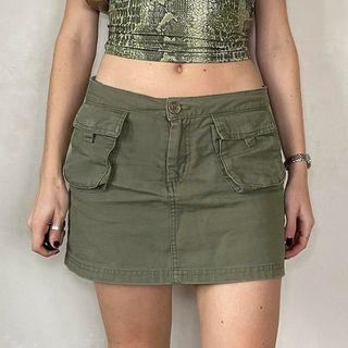 Low Rise Mini Cargo Skirt