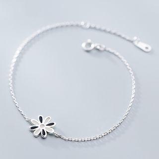925 Sterling Silver Daisy Bracelet 1 Piece - 925 Sterling Silver - One Size