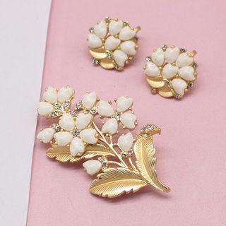 Flower Brooch / Stud Earring