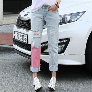 Painted Straight-cut Jeans