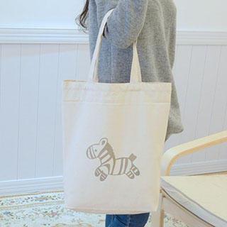 Zebra Printed Shopper Bag