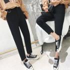 Hoop Detail Cropped Pants