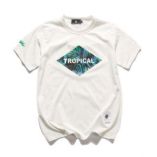 Tropical Print Short Sleeve T-shirt