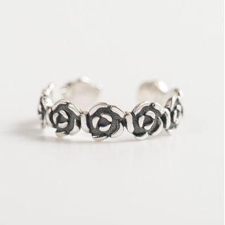 Flower Open Ring 1 Pc - Silver - One Size