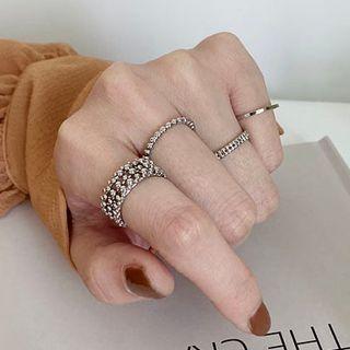 Set Of 4 : Stainless Steel Ring