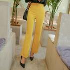Cuff-hem Straight-cut Dress Pants