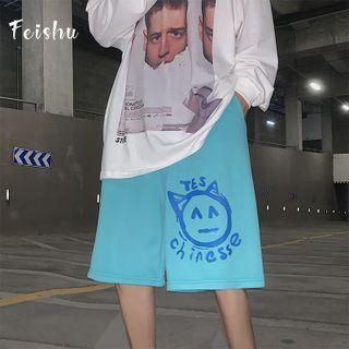 Smile Print Shorts