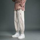 Couple Matching Elastic Waist Plain Joggers
