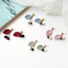Non-matching Pompom Leaf Earring