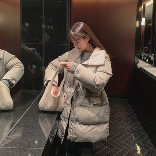 Furry-collar Padding Coat