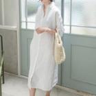 Midi Plain Shirtdress