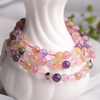 Faux Crystal Bead Bracelet 3 Layers - As Shown In Figure - 6mm
