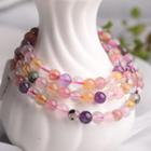 Faux Crystal Bead Bracelet 3 Layers - As Shown In Figure - 6mm