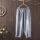Crop Harem Jeans Light Blue - One Size
