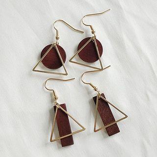 Disc Triangle Drop Earring