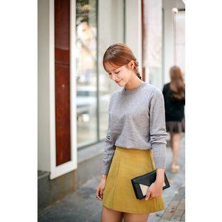 Cotton A-line Mini Skirt
