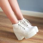 Platform High-heel Lace Up Shoes
