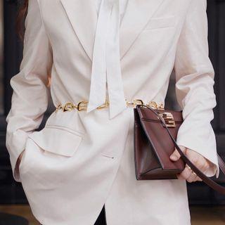 Buckle Chain Waist Belt Gold - One Size