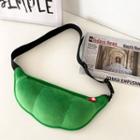 Plain Zip Crossbody Bag Green - One Size