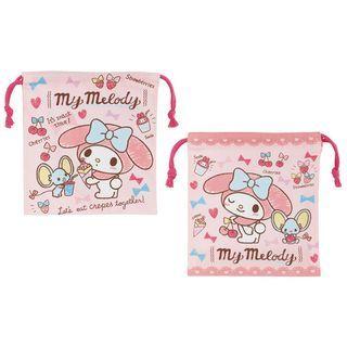 My Melody Drawstring Pouch Set (2 Pieces) One Size