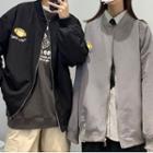 Number Print Zip-up Jacket