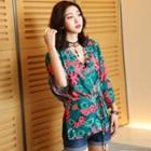 Floral Print Jacket As Shown In Figure - M