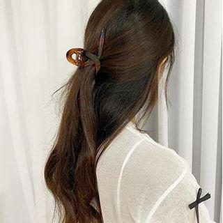 Plastic Hair Clamp Amber - One Size