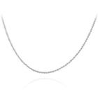 Fashion Geometric Twisted Rope Necklace Silver - One Size
