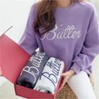 Butter Letter-embroidered Sweatshirt