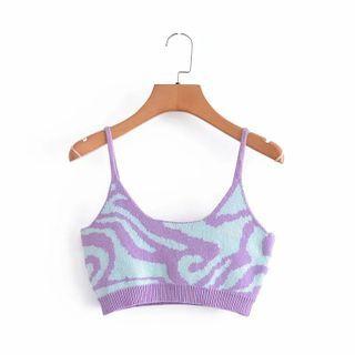 Prints Knit Camisole Crop Top