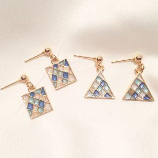 Color Panel Drop Earring