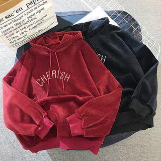 Drawstring Hoodie / Embroidered Pullover