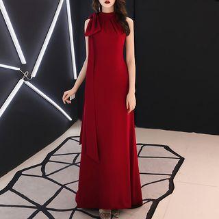 Sleeveless A-line Evening Dress