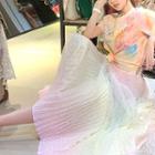 Glitter A-line Midi Skirt