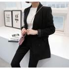 Asymmetric-hem Double-breasted Jacket