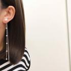 Faux Pearl Dangle Chain Clip-on Earring