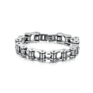 Fashionable Personality Bicycle Chain 316l Stainless Steel Bracelet Silver - One Size