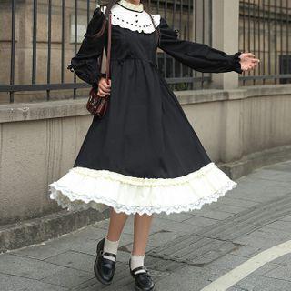 Ruffle Lapel Dress