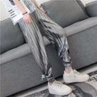 Printed Short-sleeve T-shirt / Pleated Wide Leg Pants