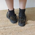 Bow Accent Belted Loafers