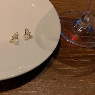 Beaded Butterfly Clip-on Earring
