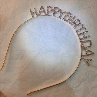 Birthday Lettering Rhinestone Party Headband