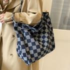 Checkered Canvas Tote Bag
