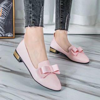 Bow Low Heel Loafers