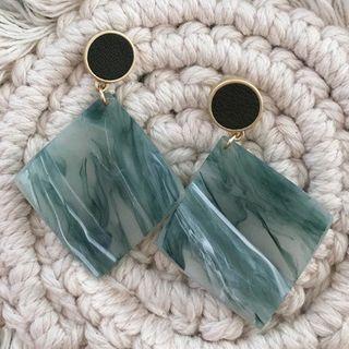 Resin Ear Stud / Clip-on Earring