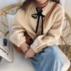 Tie-neck Sweatshirt