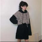 Houndstooth Hoodie / A-line Skirt