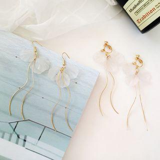 Petal Alloy Fringed Earring