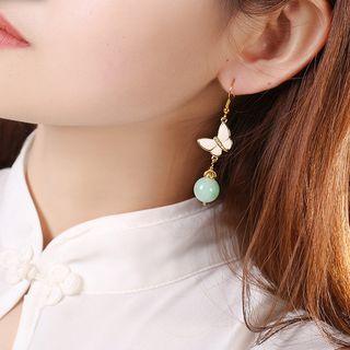 Beaded Butterfly Earring / Clip-on Earring