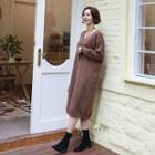 V-neck Knit Shift Dress
